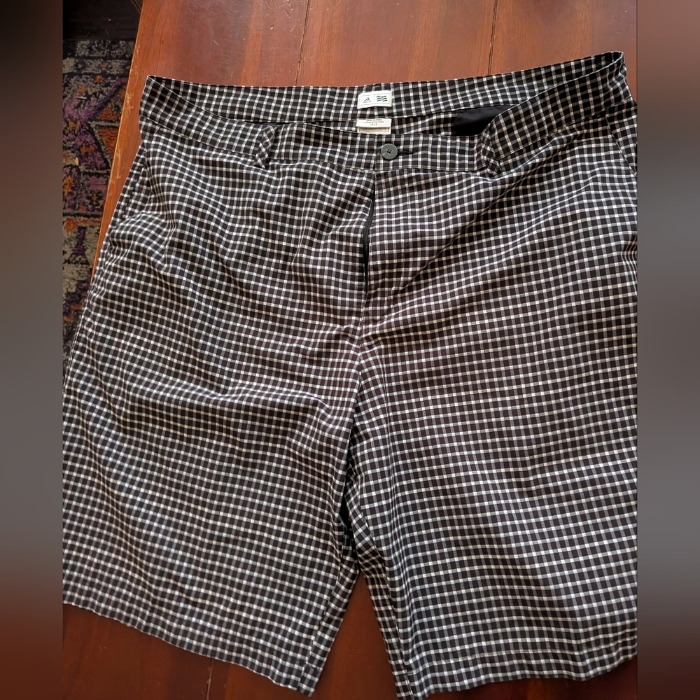 adidas Black and White Checkered Men’s Golf Shorts